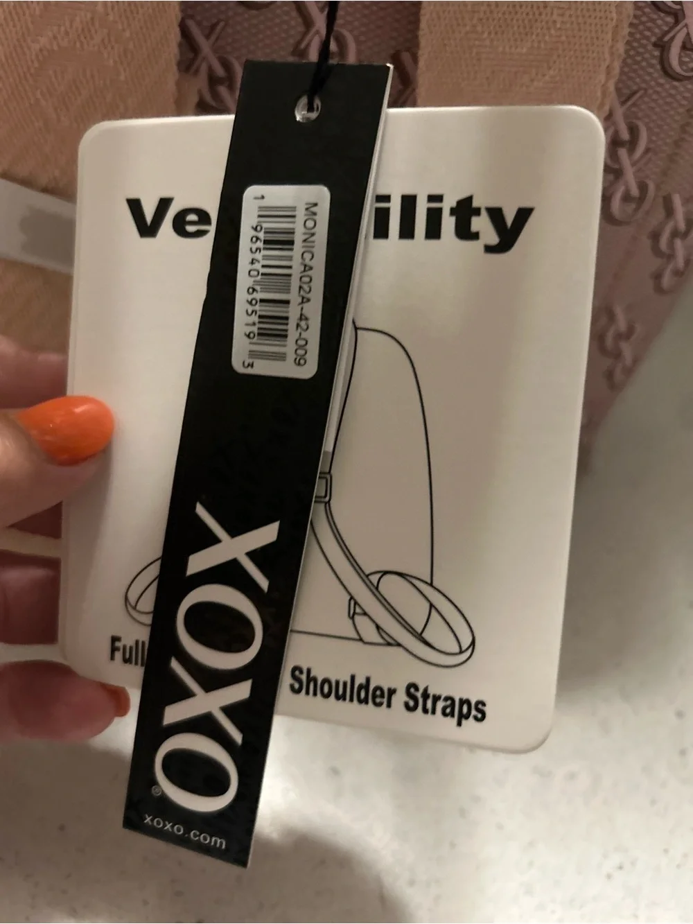 XOXO Drawstring Backpack — Blush Pink Designer-Inspired Women’s Bag